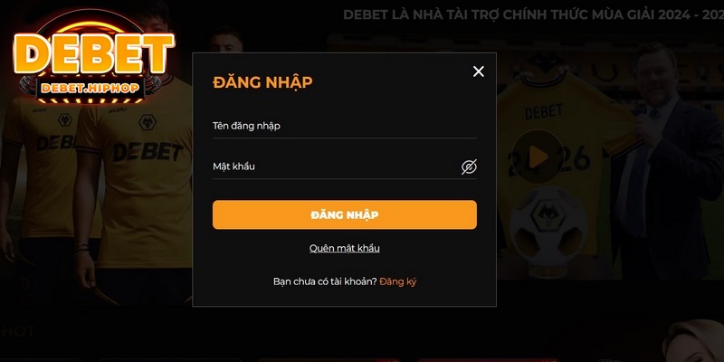 Hướng dẫn đăng nhập DEBET cực kỳ đơn giản